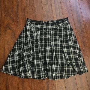 Torrid black and white plaid skater skirt.